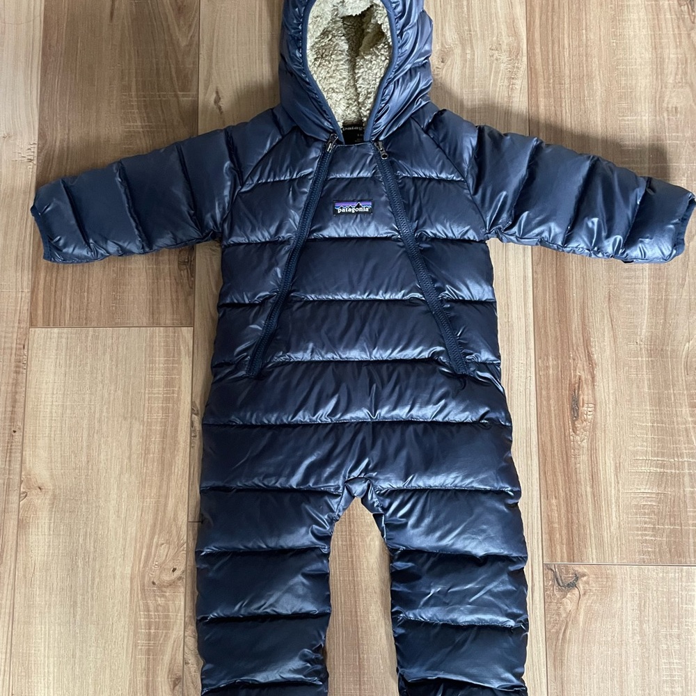 Navy Patagonia Infant Winter Bunting (3-6 months)